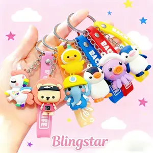 Blingstar Gantungan Kunci Karakter Laut Imut Penguin Hiu Kepiting Octopus Aksesoris Tas Kunci Lucu Hadiah Unik kisskids B119
