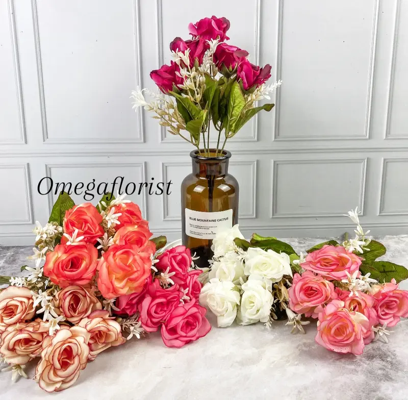 Rose Cyrus Artificial Bunga Premium dekorasi rumah kantor hiasan meja kamar COD Murah 0