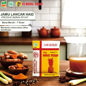 Jamu Lancar haid - Membantu melancarkan siklus menstruasi // Bubuk // 7 Gram // Isi 10 pcs