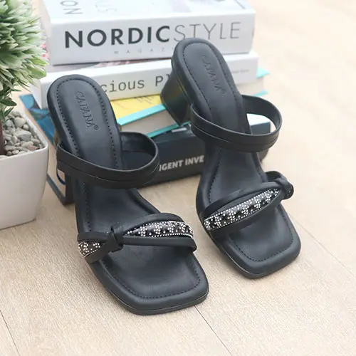 Cafana Sandal Hak Tahu Wanita Kyna SDH340 Heels Cewek Sol Karet 3