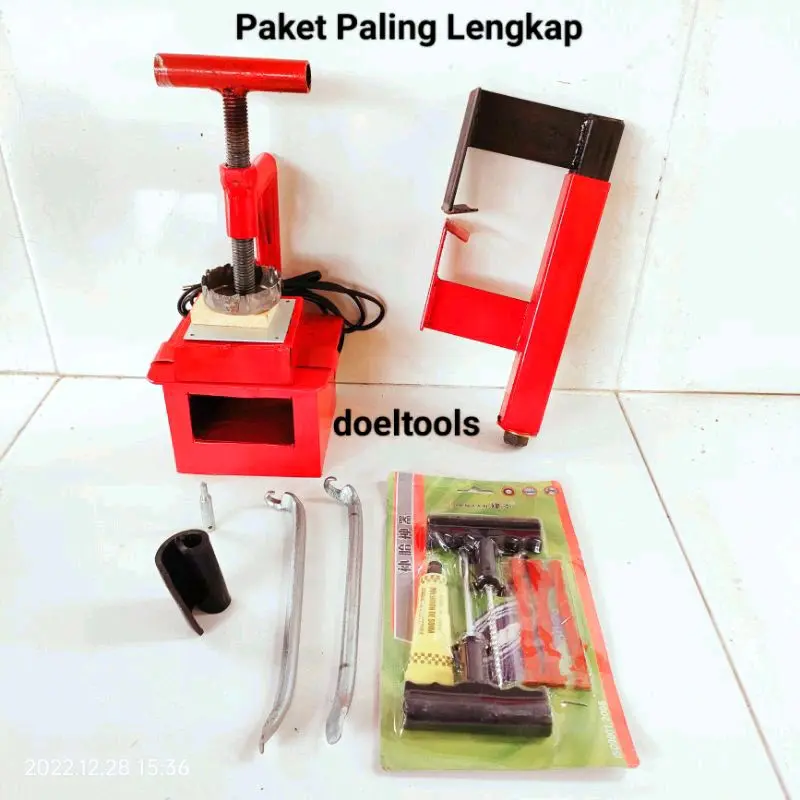 Satu Paket Paling Lengkap Alat Tambal Ban 2in1 Bisa Bakar Bisa listrik Alat Tambal Ban elektrik Lengkap Murah 3