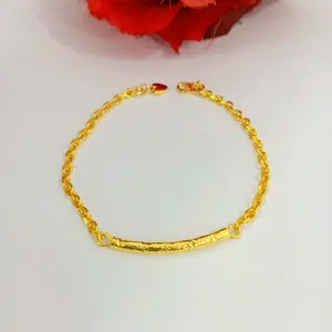 PEKANBARUJEWELRY - Gelang plat bamburantai nori24k awet tiaphari