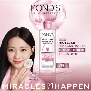 New Pond's Micellar Water Brightening Niasorcinol 235ml/ 100ml/ 55ml