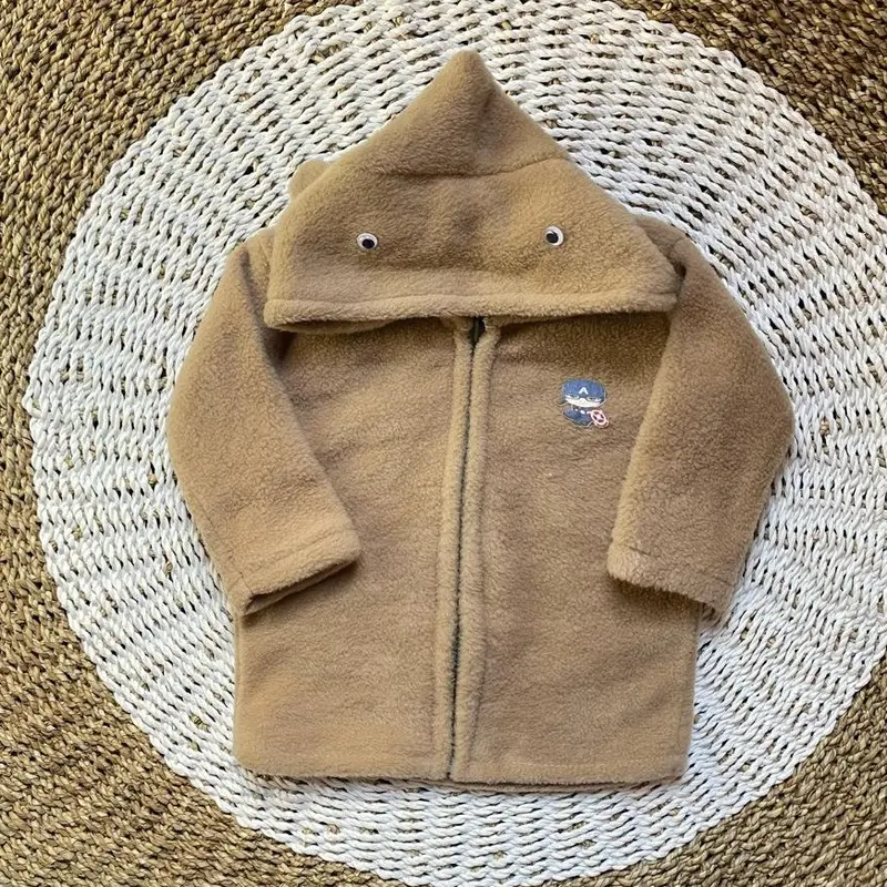Jaket bayi bulu hangat cewek cowok jaket Bayi Lembut sleting hangat tebal Lengan Perempuan Laki-Laki 0-1 Thn 1