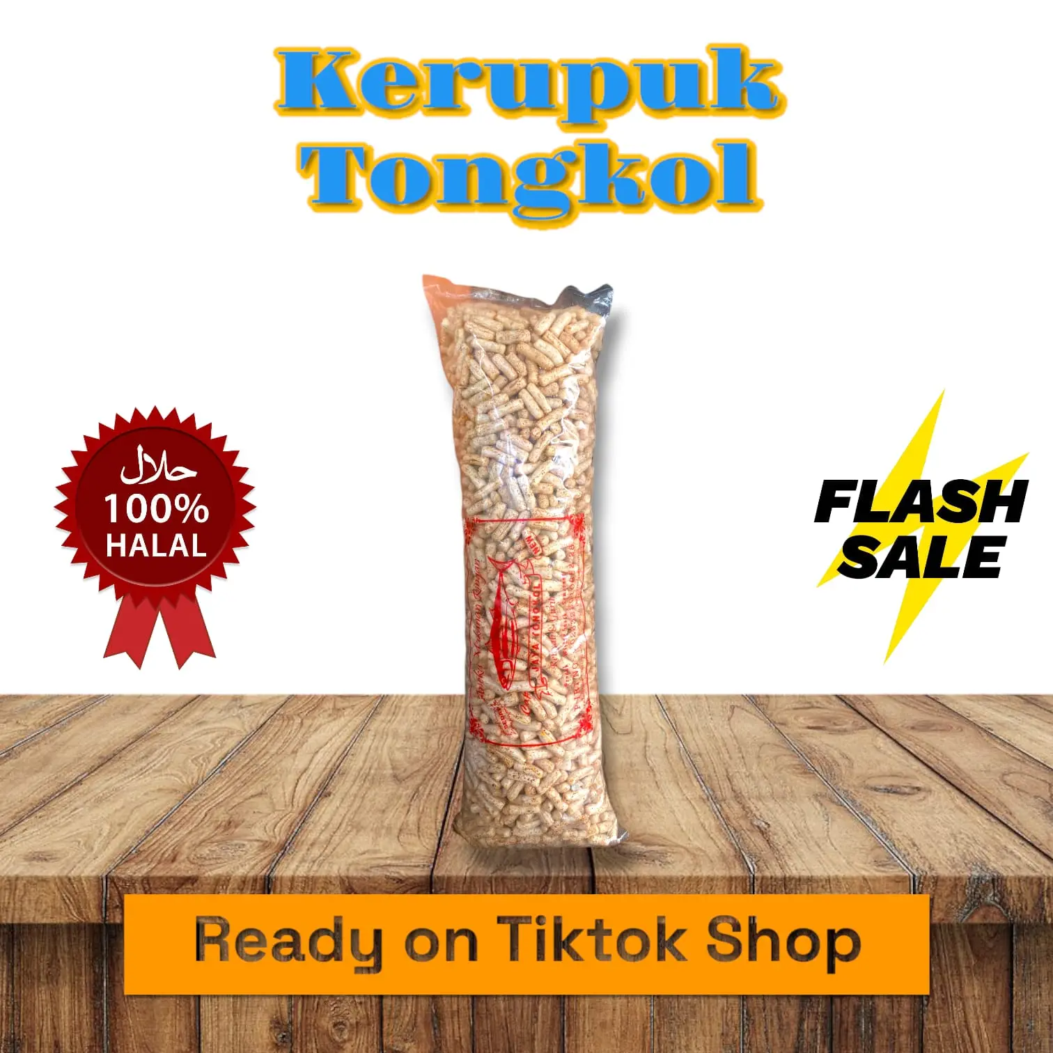 Krupuk Tongkol atau Stik Tongkol Pedas Cabe Merah Cemilan Keripik Goreng Snack Food Camilan Makanan Jajanan Kering