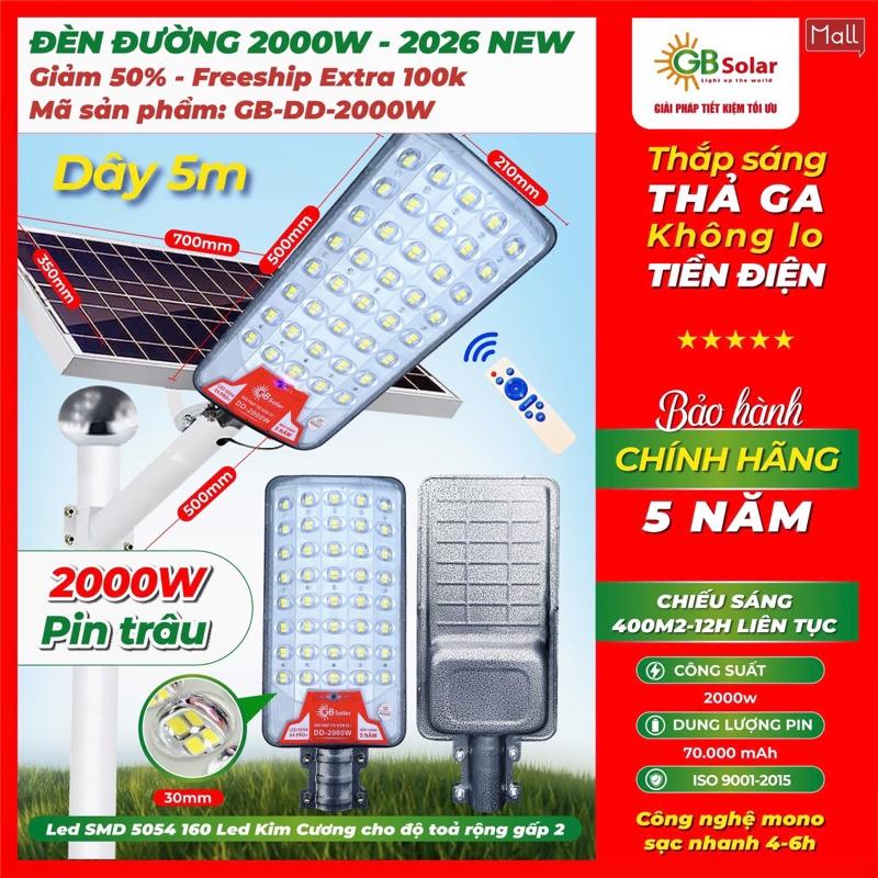COMBO MUA 2 BỘ TẶNG 1 DÂY NỐI 5M BẢN NÂNG CẤP LED 5054 BẢO HÀNH 5 NĂM 1 ĐỔI 1 Đèn Năng Lượng Mặt Trời Sân Vườn Mắt Ngọċ 2000W