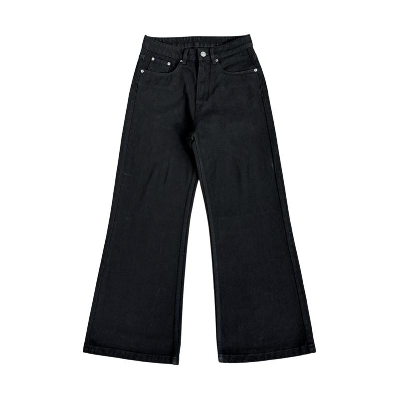 Quần Baggy Jean Ống Loe Đen V.1 Trơn TRAPPER CLUB Nam Pants