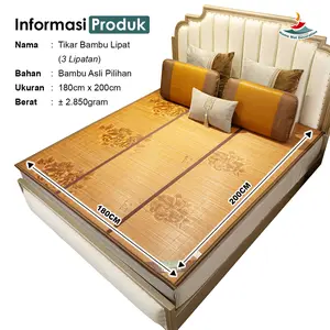 X12A1 SPECIAL LIVE Tikar Bambu 3 Lipat Ukuran Jumbo 180x200CM Bahan Bambu Asli Pilihan Motif Terbaru