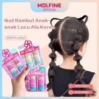 Gambar MOLFINE Ikat Rambut Anak 200 Pcs Elastis Tinggi Warna Warni Tidak Merusak Rambut Korea Fashion Cantik - A dari Molfine Shop Kab. Tangerang 1 Tokopedia