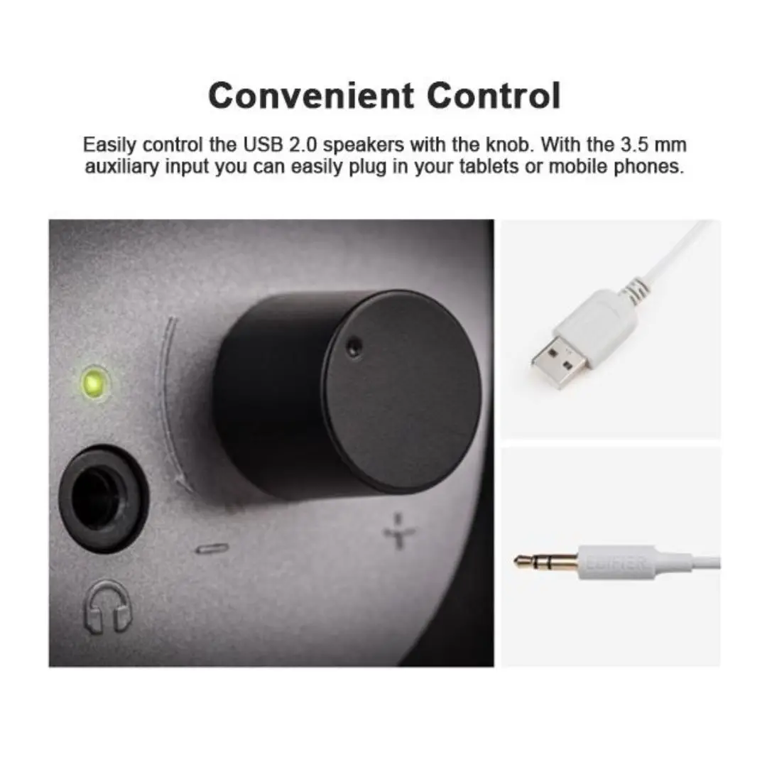 SPEAKER 2.0 ACTIVE EDIFIER R12U USB/AUX POWERED CONNECTION