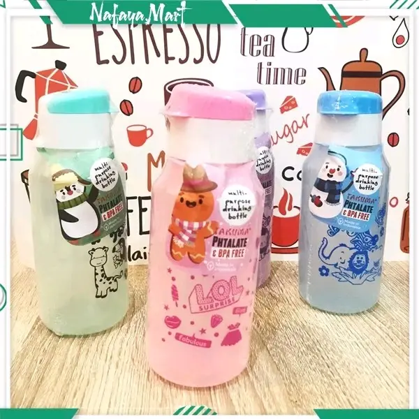 Botol Minum Flip Top Anak  350 ML / Souvenir Botol Minum Ulang Tahun Bottles