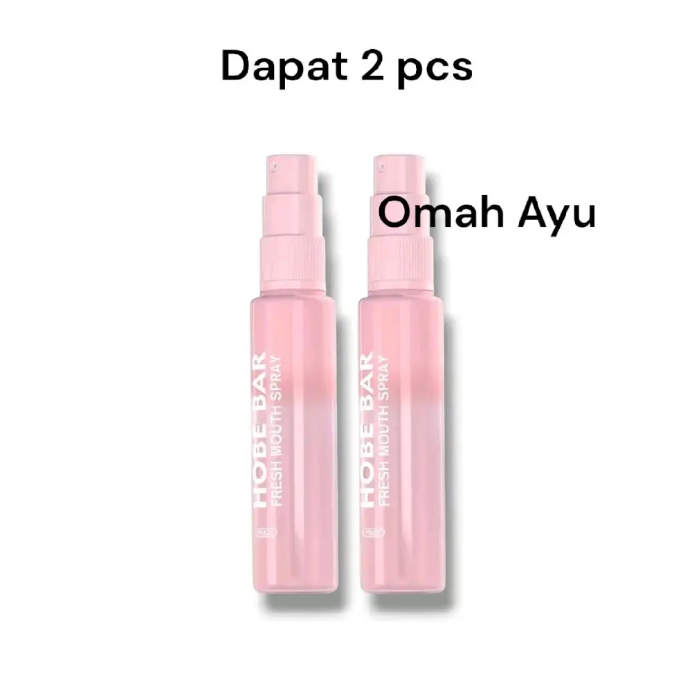 HOBE BAR Fresh Mouth Spray Probiotic Oral Spray - Penghilang Bau Mulut Hobe Bar Pengharum Mulut Dan Penyegar Mulut Peach Mint Flavor for Fresh Breath (20 ml)