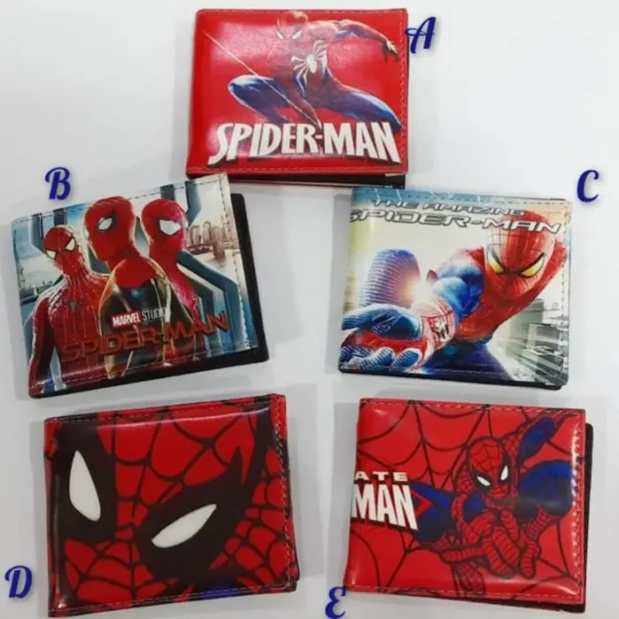 DOMPET ANAK LAKI LIPAT KARAKTER PRINTING SPIDERMAN SPIDERMEN SPYDERMEN