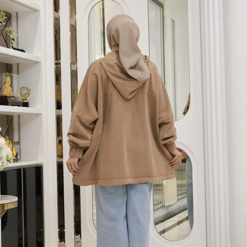 ANGTIW - Jaket Hoodie Vivie Oversize / Jaket Topi Vivie Jumbo 2