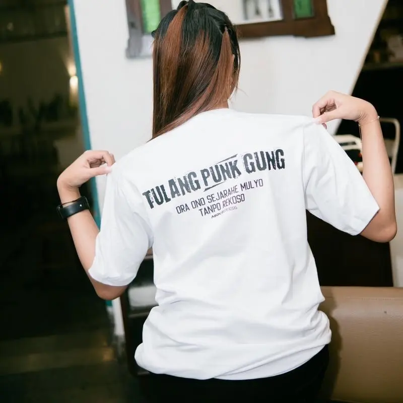 Baju KAOS Tulang Punk Gung Kaos Katas Kata Kaos Distro Pria Wanita Viral  / Pakaian Pria Wanita Combed 24s~FREE STICKER Lembut Nyaman Tshirt Unik 3
