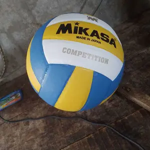 Bola Voli paket komplit pompa pentilasi jaring Super Gold Size 5 Bahan AC Empuk untuk Latihan dan Pertandingan Outdoor Termurah Voly Ball Volly Olahraga voliball