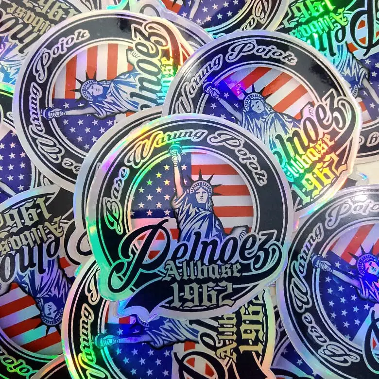Stiker Hologram (anti air) - Custom name, design , etc - FREE SIMPLE DESIGN 2