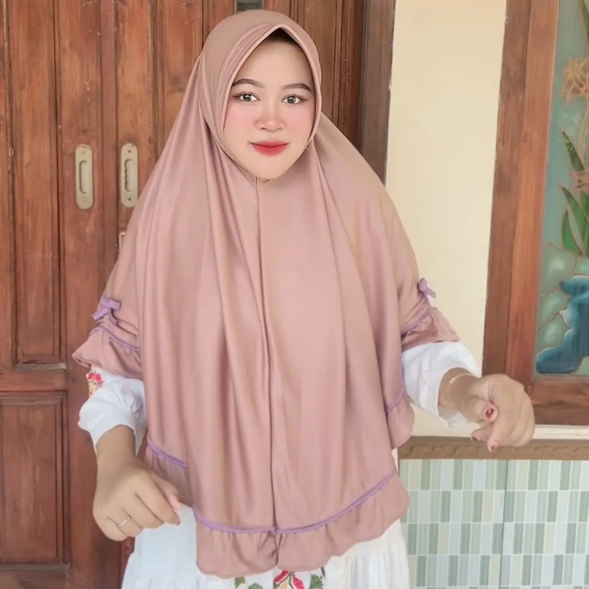 COD Hijab jumbo murah pita samping#zhiadhiazcollection Dewasa Lembut Nyaman Muslim Kerudung Instan Plum Blossom Jade White Khimars South Red Agate Olive M Pink premium cuci kering rouge Brown Mesin Dicuci Wine Casual Beige wollycrepe silver bergo waffle z