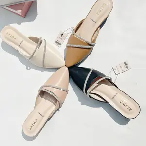 Sandal Wanita Heels Permata Rajwa Laura Sendal Cantik Untuk Pesta, Arisan, Heels Idul Fitri Acara Formal Dan Non Formal Alas Kaki Shoes Wanita Sepatu Wanita Hitam