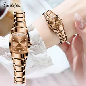 【003Harga telah diganti, cepat beli】Sunlifex Jam Tangan Wanita Original  Quartz Korea Elegan Anti Air Jam Tangan Cewek SL9089