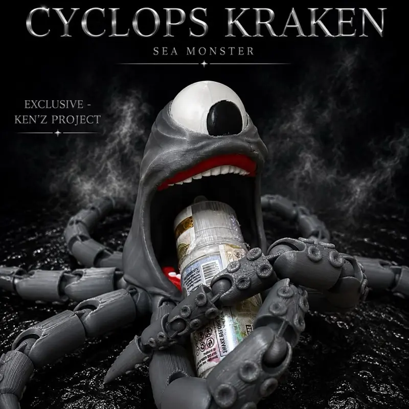 Ken’z Project - EXCLUSIVE CYCLOPS KRAKEN - Mainan Unik 3D - SEA MONSTER