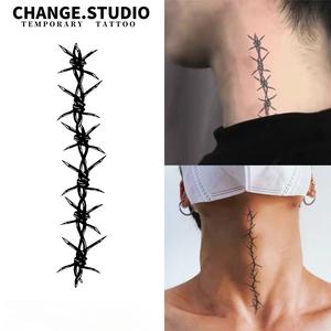 Hình xăm tạm thời, vòng tay gai, không thấm nước và chống chà xát, kéo dài trong 15 ngày, miếng dán hình xăm