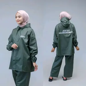 JAS HUJAN ARMY AKENZO Bahan PVC tebal lentur anti rembes pria wanita dewasa