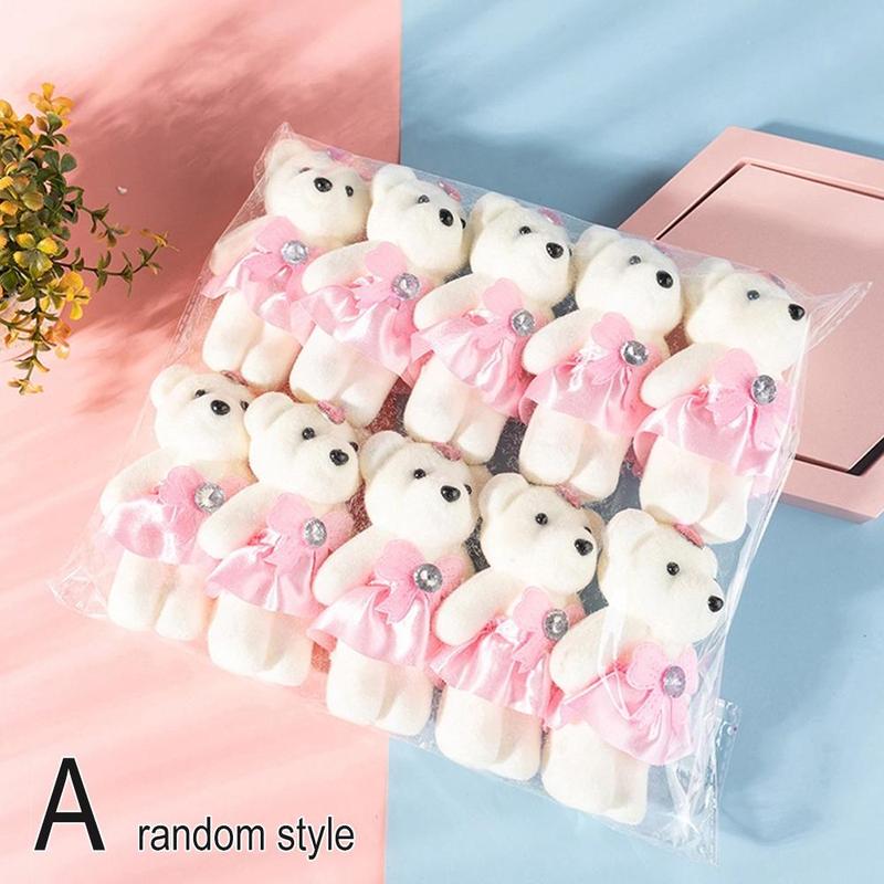 Product Introduction of Cartoon Flower Bouquet Bear Doll Flower Packaging Materials Foam Wrapped Doll Flower Bear T3C4 25