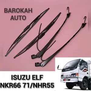Barokah Auto Arm Gagang Wiper dan Karet Wiper Mobil Elf New NKR71 NKR untuk Isuzu Elf NKR66 71/NHR55