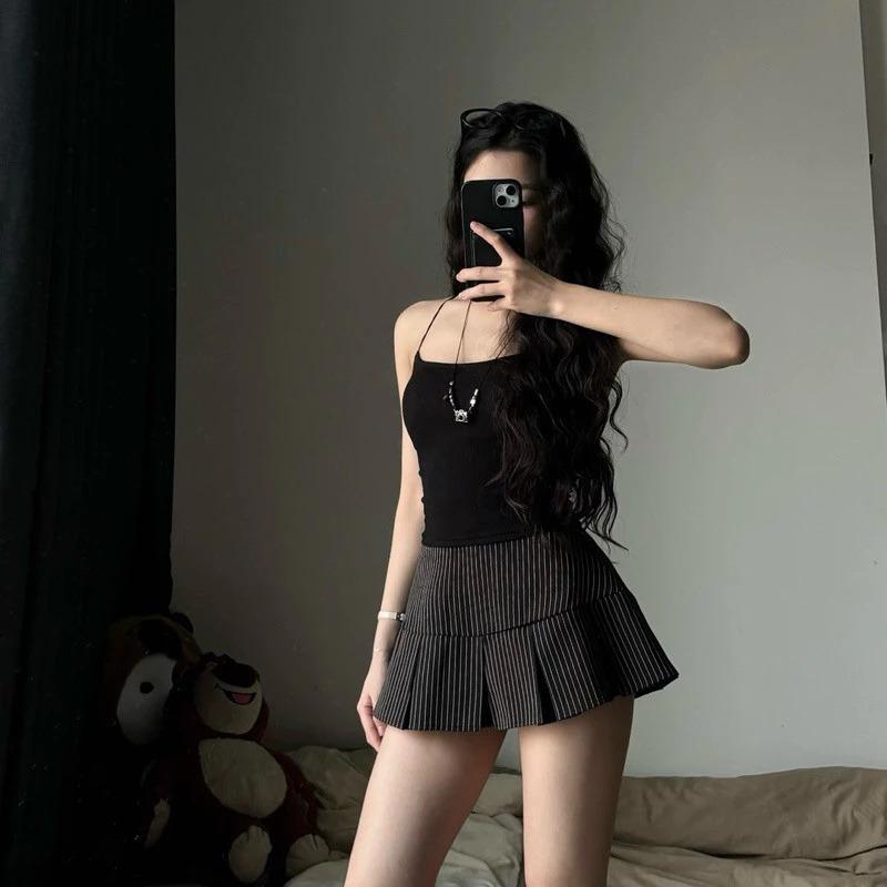  Chân Váy Kẻ Hack Dáng Form Xoè Có Quần Bảo Hộ Váy Ngắn Xếp Ly To Chất Tuypsy 2 Lớp Hàng L1 TA-035 