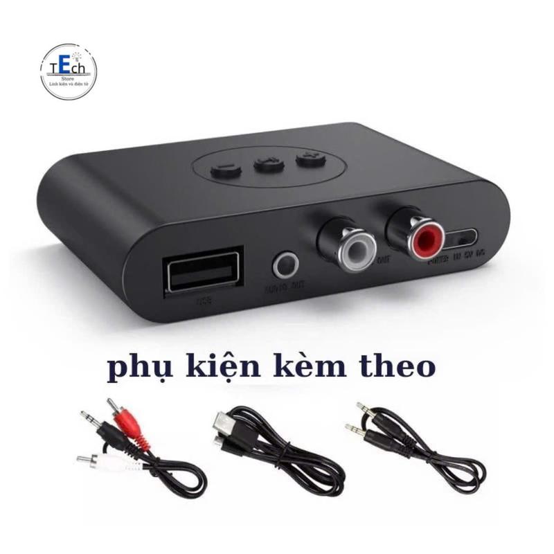  Bộ thu âm thanh Bluetooth 5.0 NFC BLS-B21 dành cho ôtô amply loa có hỗ trợ cổng 3.5mm AV và usb 