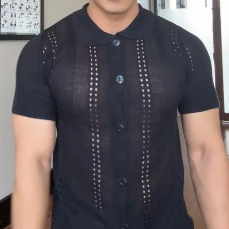 Rajut bolong hitam unisex 3
