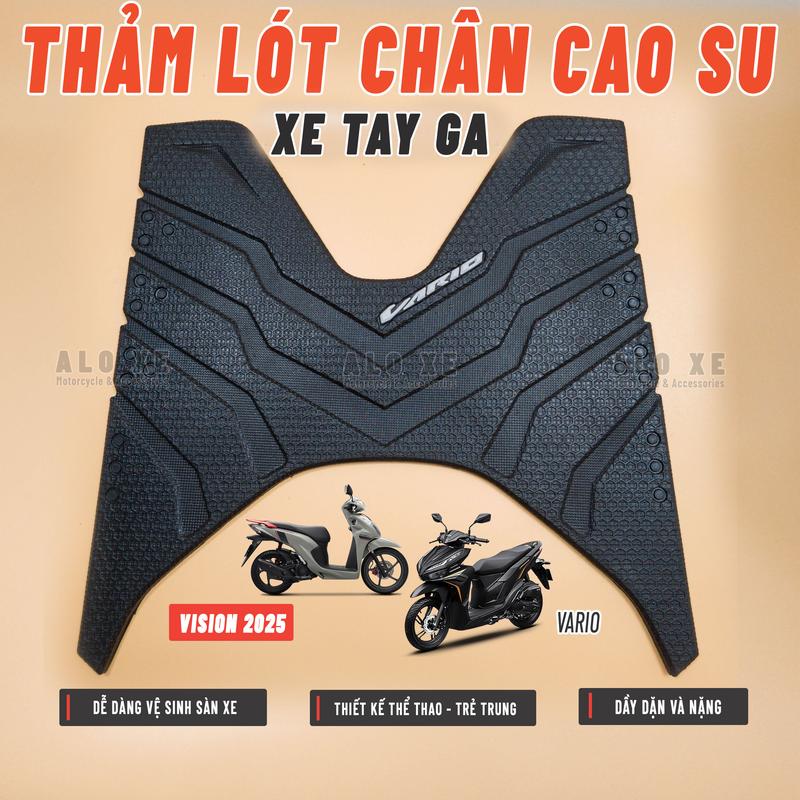   Tổng hợp nhiều dòng xe  Thảm Miếng Lót Chân Cho Vario Vision SHi SH Mode Lead Stylo 160 Scoopy và AB  Dầy Mềm Dẻo Dễ Vệ Sinh Cao Su xemay phụ kiện để chân ab 125 
