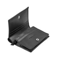Gambar STARKE Dompet Bifold Unisex Kancing Kulit Sapi Asli Dompet Uang Dompet Koin Dompet Kartu Bifold Leather Wallet with Button Laconic Doe Black - Black dari STARKE Leather Kota Administrasi Jakarta Barat 4 Tokopedia