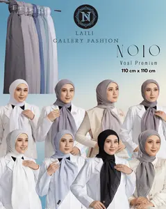 HIJAB NADHEERA 010 BY NADHEERA LUXURY HIJAB PERSEGI 110 CM × 110 CM POLOS SIMPEL COMFY BAHAN VOAL PREMIUM