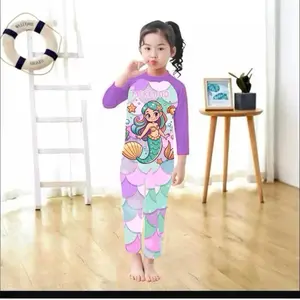 Duniaanak9 Baju Renang Anak Perempuan Lengan Panjang Karakter 1-12 Tahun