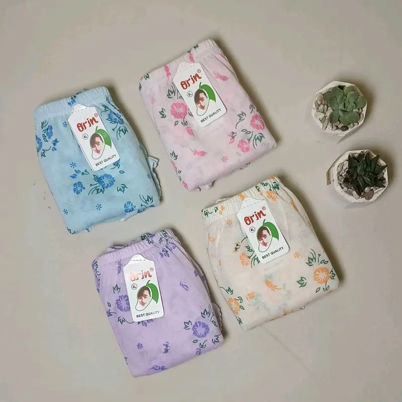 3PCS CELANA DALAM WANITA OBRAL MOTIF BUNGA SIZE S M L XL 3L 4L 5L  Katun Dewasa ORIN 4