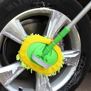 Gagang Panjang dan Tongkat Microfiber Cuci Mobil Tongkat Kain Lap Pembersih Penyerap Air