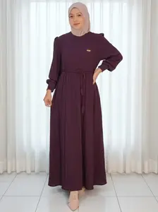 Gamis Plisket verisha Polos Tali Aleva Premium  Nyaman
