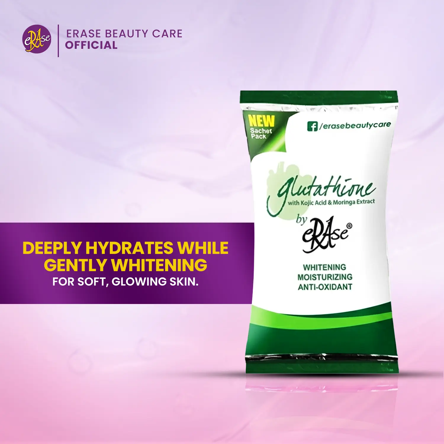 GLUTA BY ERASE SOAP with Kojic Acid and Moringa Extract 45G