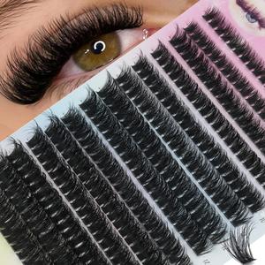 14 filas/280 piezas de pestañas postizas naturales y esponjosas, rizo elegante D 80D, perfectas para maquillaje DIY, citas diarias, fiestas, viajes, festivales de música y conciertos