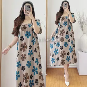 Daster Dress Fuji Model Kancing / Daster Fuji Terbaru Rayon Busui Bumil