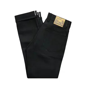 Transworld Celana Denim Selvedge 14 Oz Accent Soot Black X Black