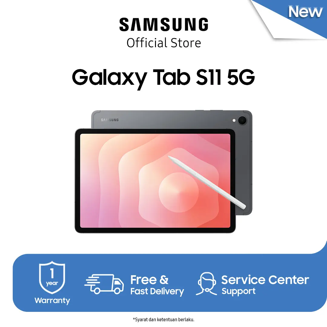 Samsung Galaxy Tab S11 5G 12/256GB - Gray | AI Tablet | Tab Android | Baterai Tahan Lama | Samsung DeX