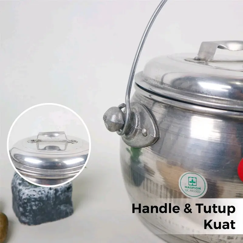 Maspion Ljawa Panci Periuk 16 18 20 22 cm Panci Kastrol Liwet Periuk Alumunium Panci Rebus Aluminium Alat Masak Dapur 4