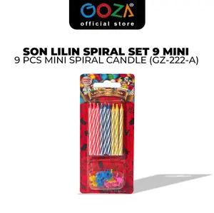 (GZ-222-A) LILIN SPIRAL MINI SET 9 / LILIN ULANG TAHUN / LILIN ULTAH