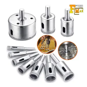10PCS Mata Bor Kaca Keramik Granit Marmer Batu Porselen Diamond HSS Hole saw Pelubang/Mata Bor Keramik Dan Granit 8mm - 30mm