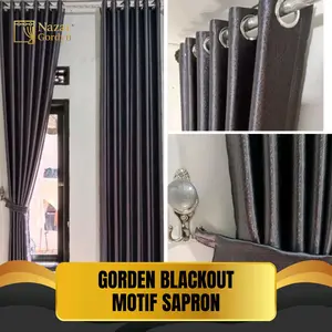Gorden Blackout Minimalis 6 gelembung 12 ring | Tirai Jendela Anti Silau | Gorden Ruang Tamu & Kamar Tidur | Bahan Tebal Tidak Tembus Cahaya