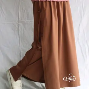 QOLBI Celana Rok Muslimah Model Kulot Bahan Toyobo Premium Ukuran Standar dan Jumbo
