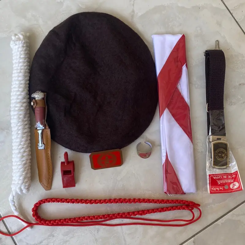 PAKET LENGKAP ATRIBUT PRAMUKA PENGGALANG COWO SABUK ORI MURAH UNTUK SD SAMPAI SMP 0